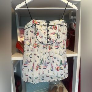 Milly of New York Cotton Sailboat ⛵️ Tank Top